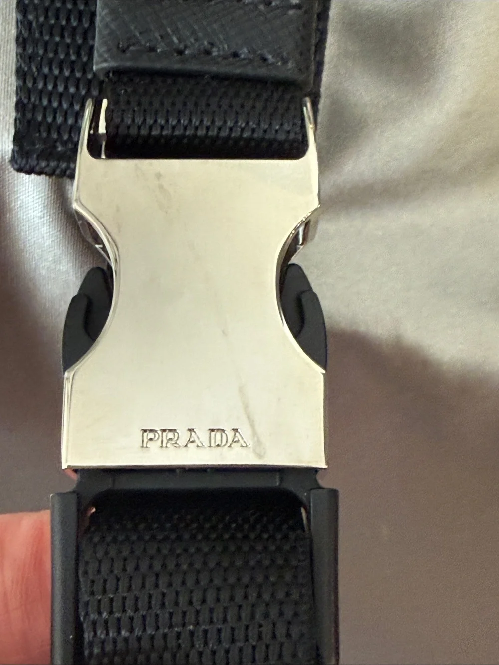 Prada Tessuto Metallic Technical Tote